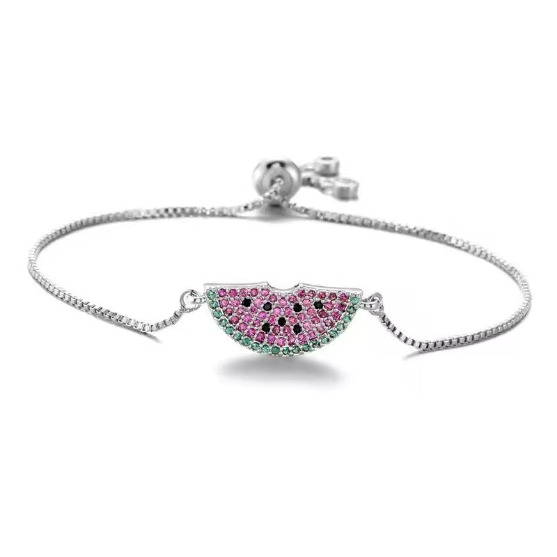 Bracelet pastèque serti de cristaux