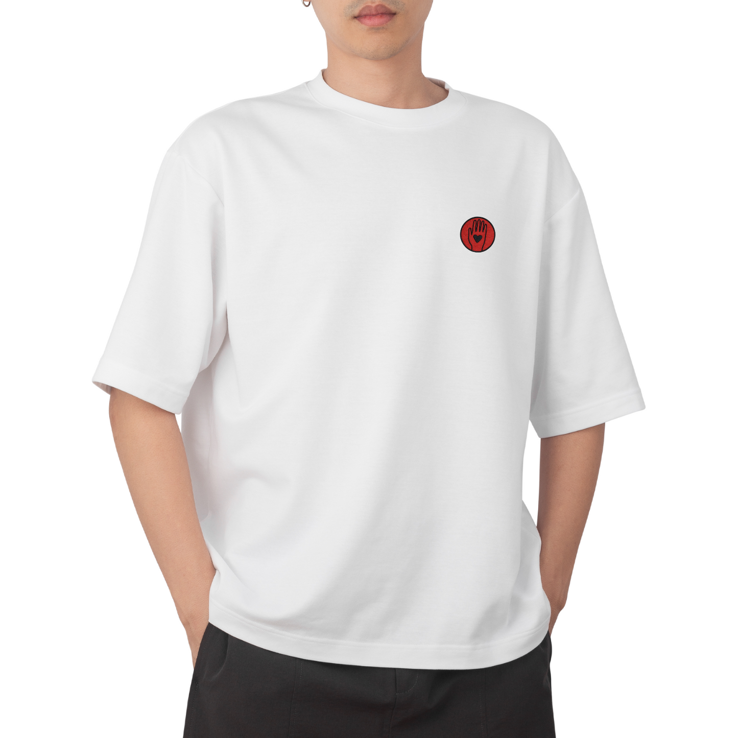 T-shirt oversize Brodé CeaseFire in Palestine - Prévente