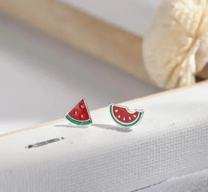 Boucles d'oreilles pastèque palestinienne