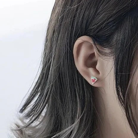 Boucles d'oreilles pastèque palestinienne