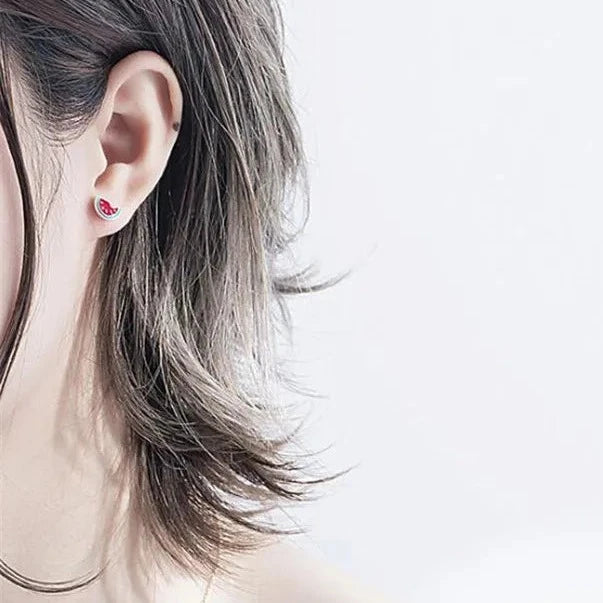 Boucles d'oreilles pastèque palestinienne