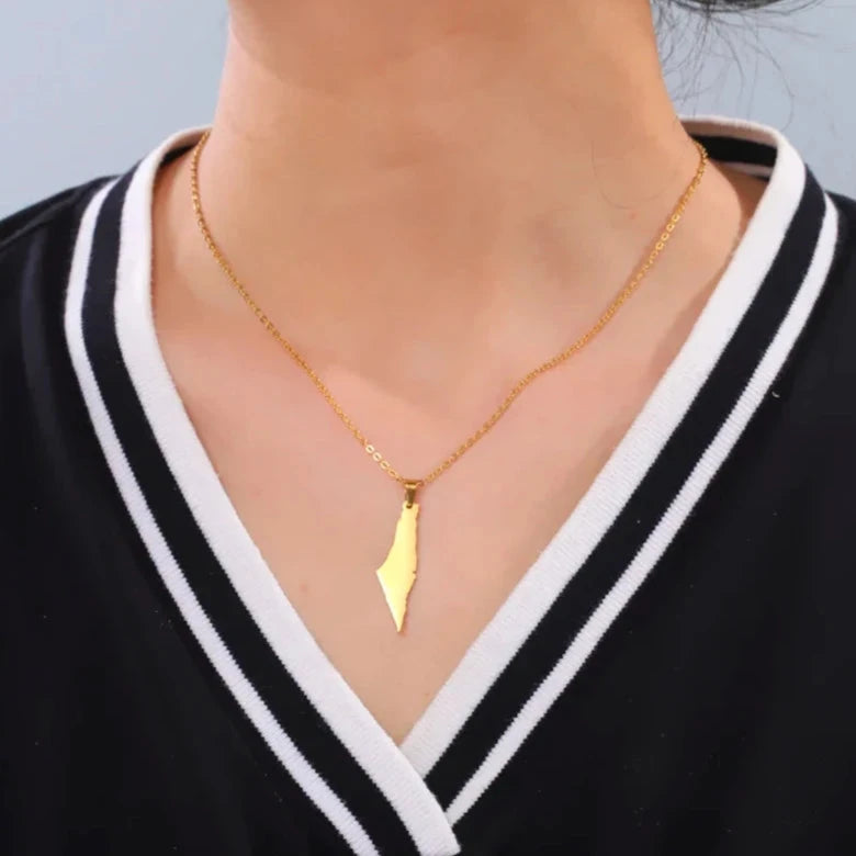 Collier carte Palestine