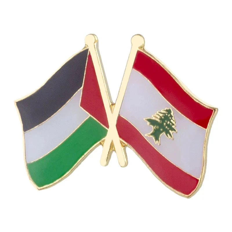 Pin's solidarité Liban Palestine