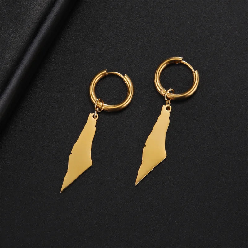 Boucles d'oreilles dorées Palestine
