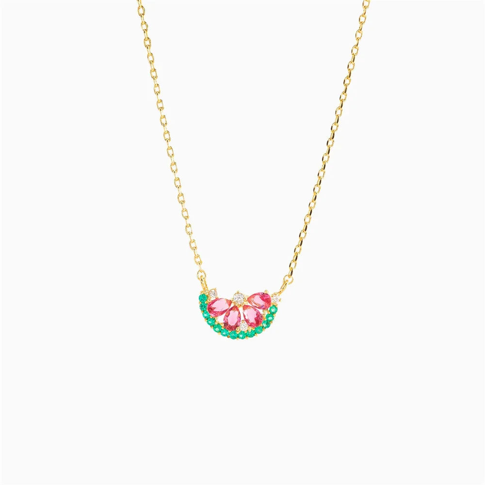 Collier pendentif Pastèque