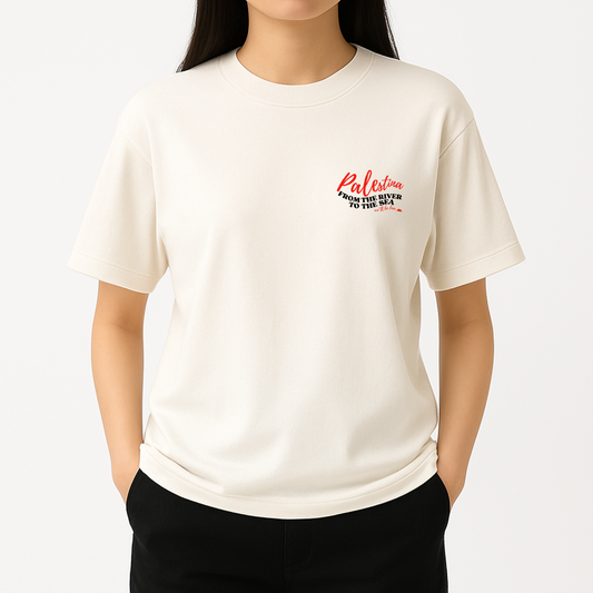 T-shirt oversize " Palestina From the River to the Sea” – Prévente