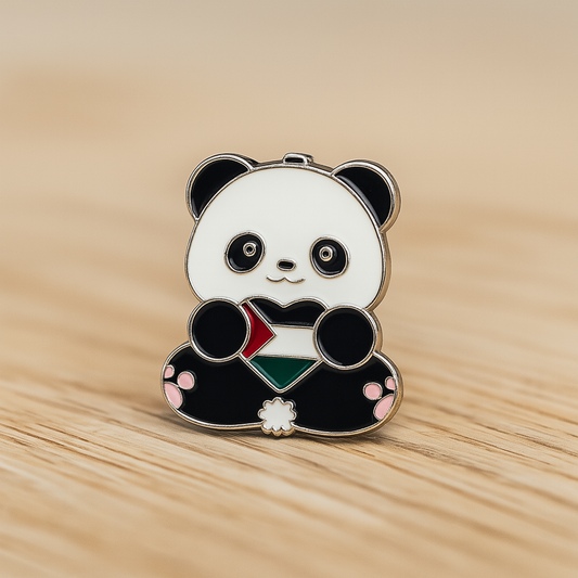 Pin’s Palestine Panda Cœur