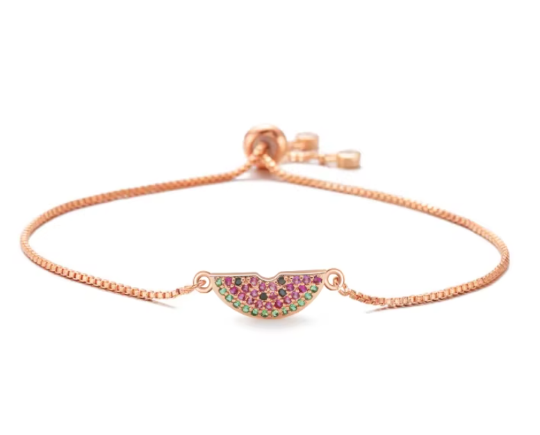 Bracelet pastèque serti de cristaux