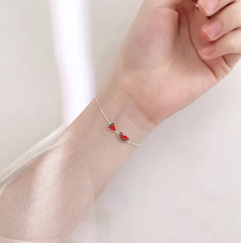 Bracelet pastèque en argent