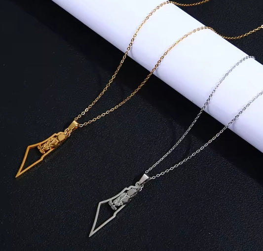 Collier carte de la Palestine avec pendentif Handala