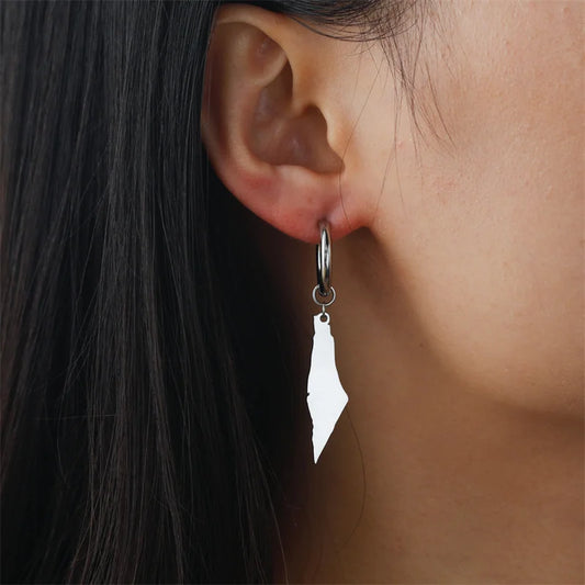 Boucles d'oreilles argentées Palestine