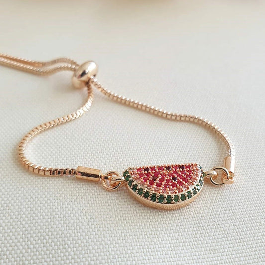 Bracelet pastèque serti de cristaux